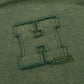 H letter solid color hoodie