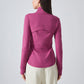 Stand Collar Full Zipper Long Sleeve Sports Jacket