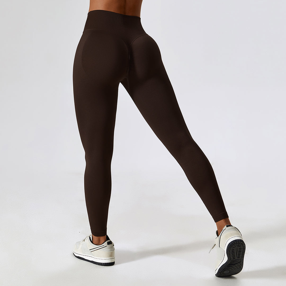 Seamless crossover high-rise leggings