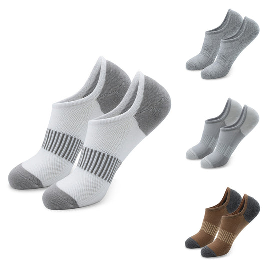 Chaussettes peu profondes en coton respirant Chaussettes antidérapantes