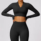 Tight-fitting seamless long-sleeved yoga jacket