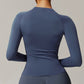 Threaded seamless long sleeve top