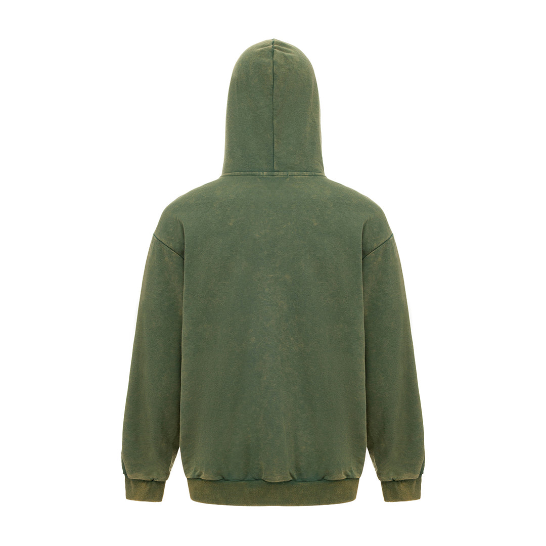 H letter solid color hoodie