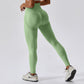 Seamless high-rise solid color hip lift yoga leggings