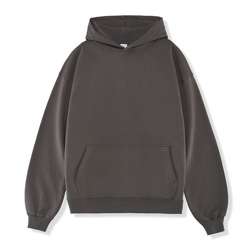 Thickened solid color hooded sweatshirt