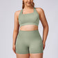 Plus Size Quick Dry Sports Bra + Shorts 2-piece set