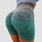 Seamless daired high-rise hip yoga shorts
