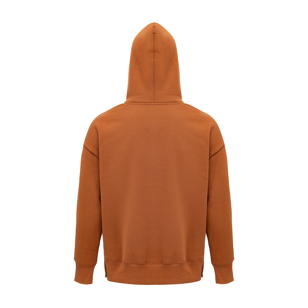 Solid color plus velvet hoodie