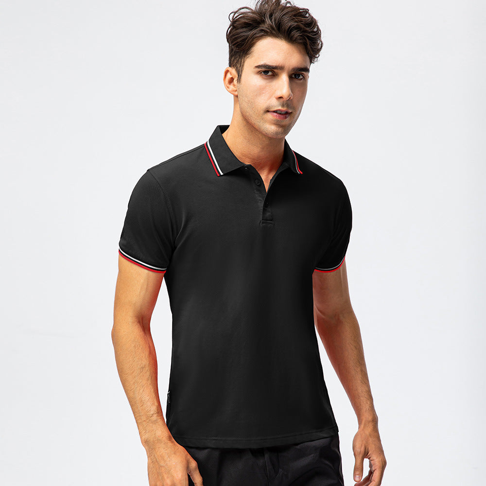 Men's cotton-trimmed polo shirt