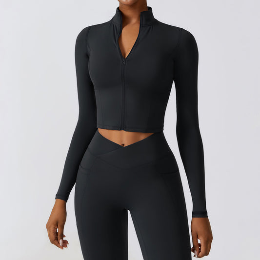 Quick-drying long sleeve yoga suit sports tops