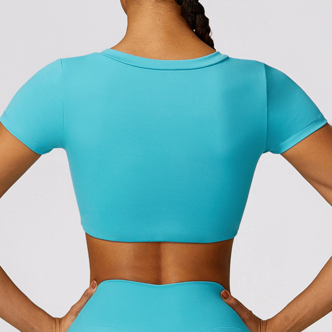 High strength tight yoga clothes cropped top