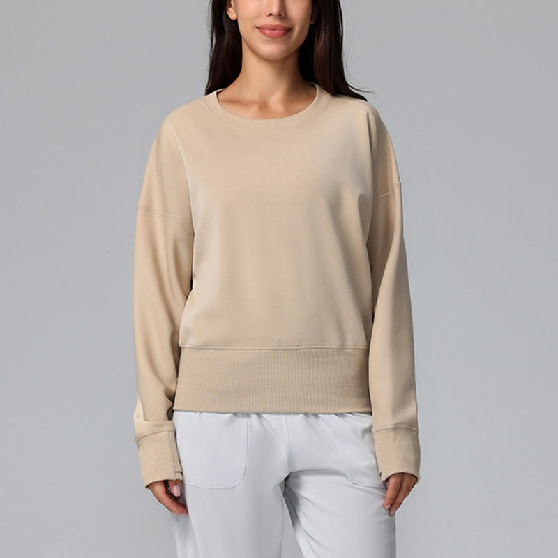 Ultra-Soft Long Sleeve Wide Hem Yoga Top