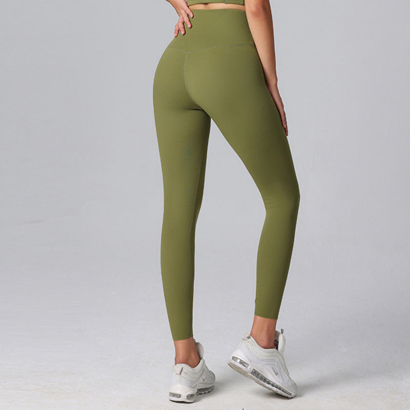 Lycra high waist tummy control nude yoga Leggings