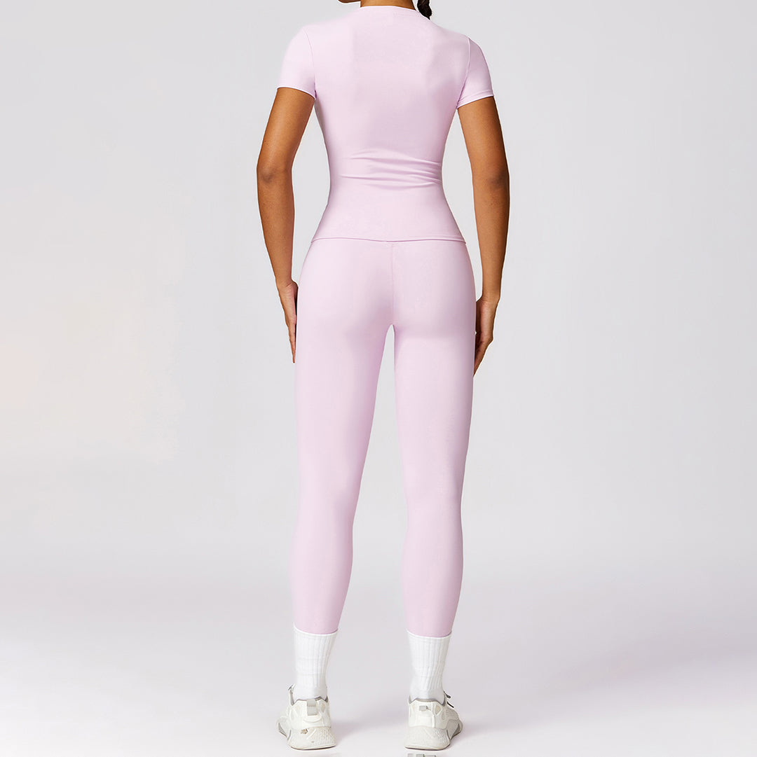 Skinny short sleeve & leggings yoga set