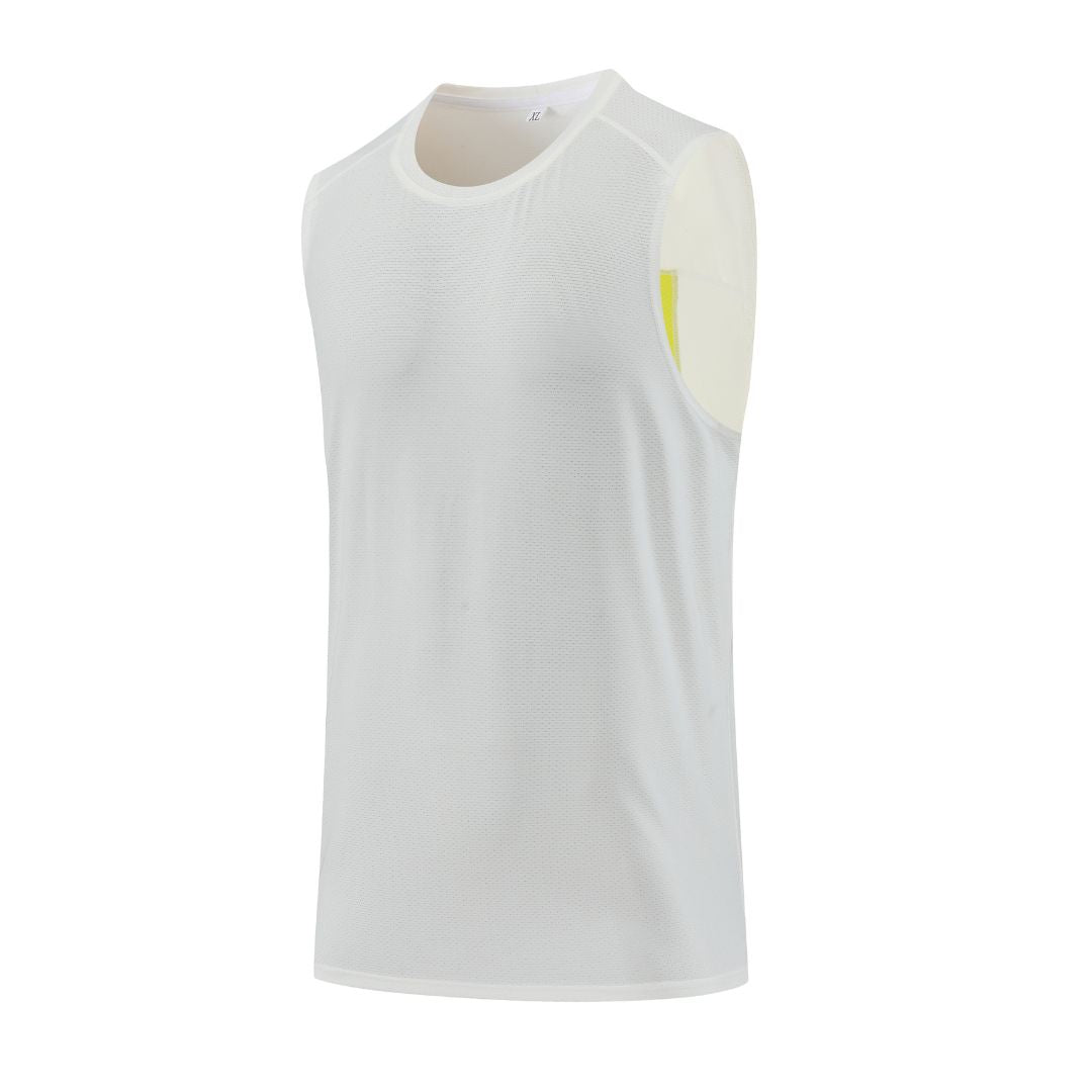 Solid color sleeveless breathable sports tank top