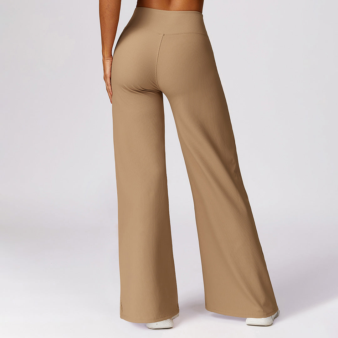 Loose-fitting sports high-waisted slacks pants