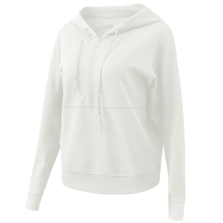 Casual half zip fleece track jacket