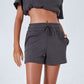 Air Cotton Loose Bandage Crop Top & Drawstring Shorts Sports Sets