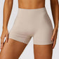 Solid brushed hip shorts