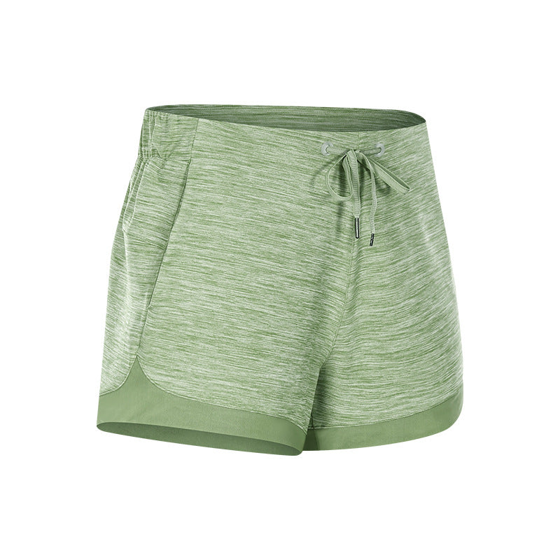 Lace-up solid colour shorts