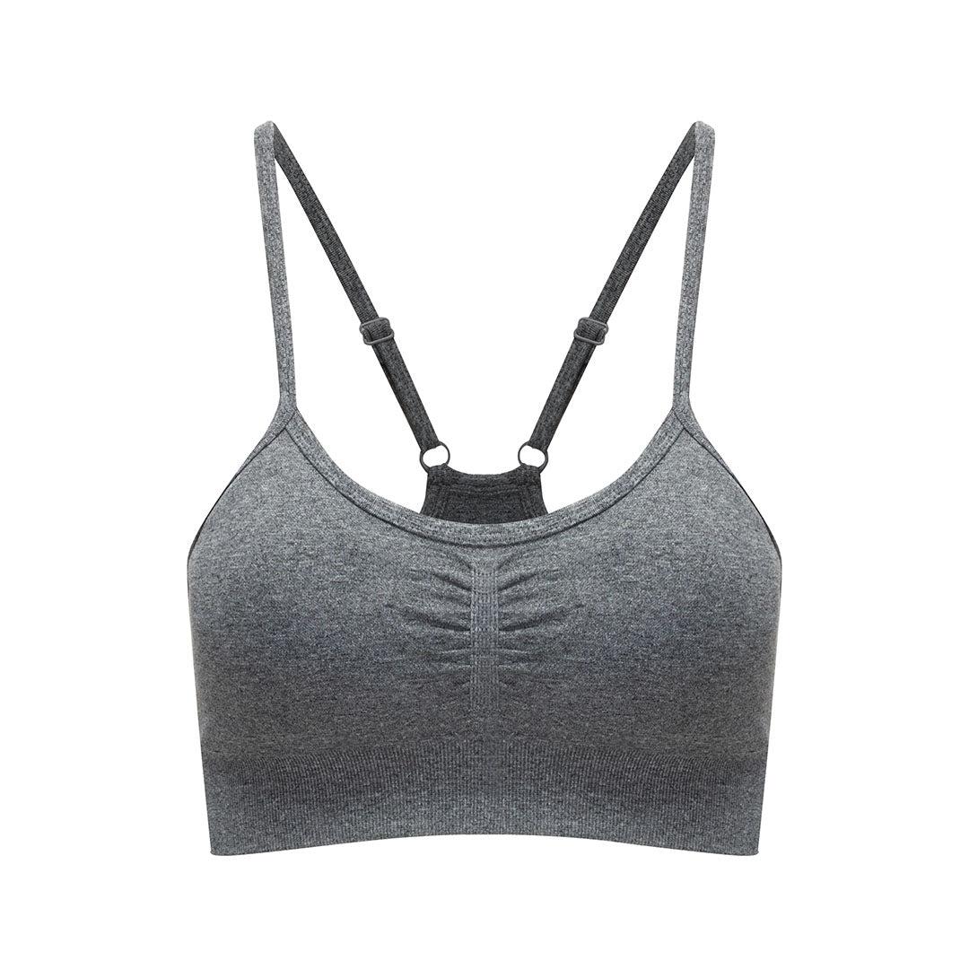 Seamless thin strap sports bra