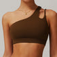 Quick-dry Irregular one shoulder sports top