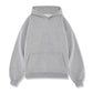 Solid color loose fleece hooded sweatshirt