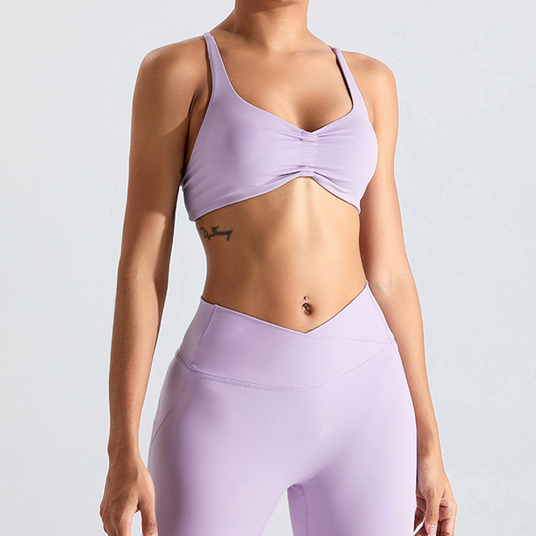 Crossover beauty back yoga sports bras