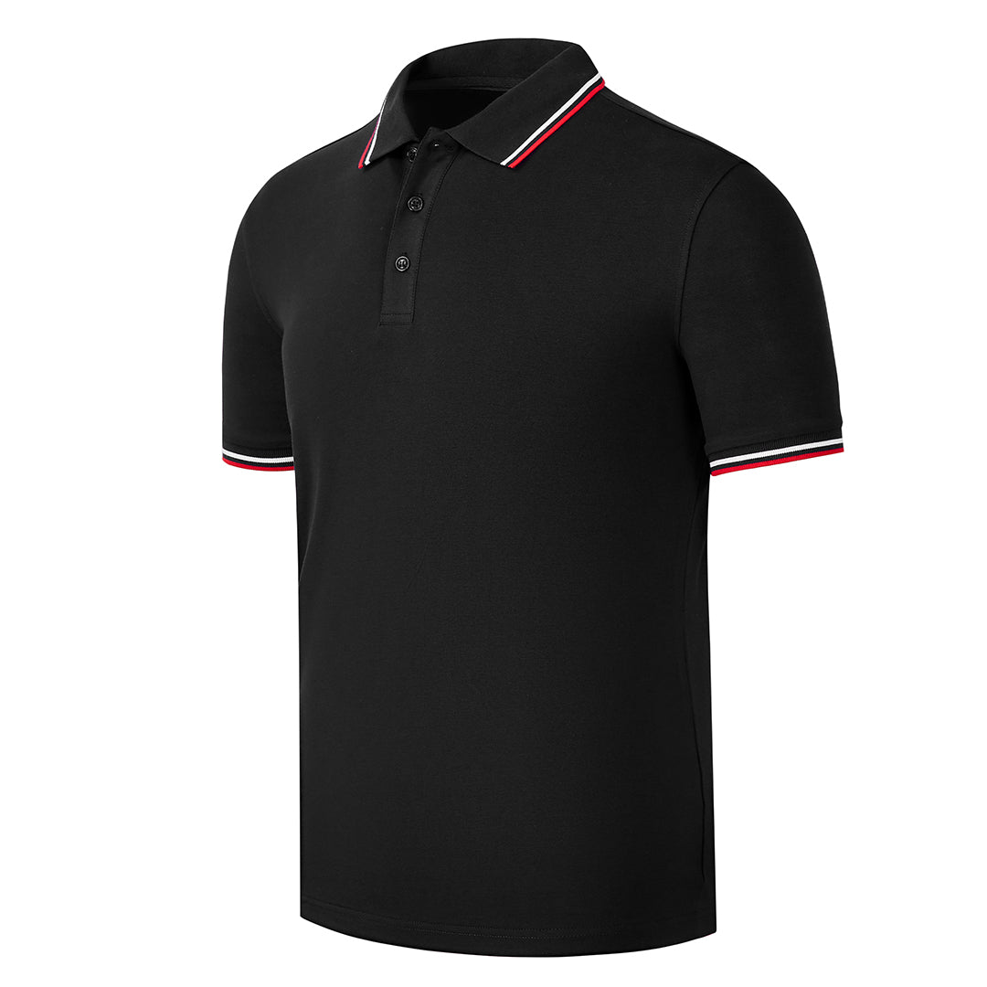 Men's cotton-trimmed polo shirt