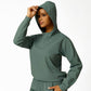 Solid color hooded sweatshirt Top