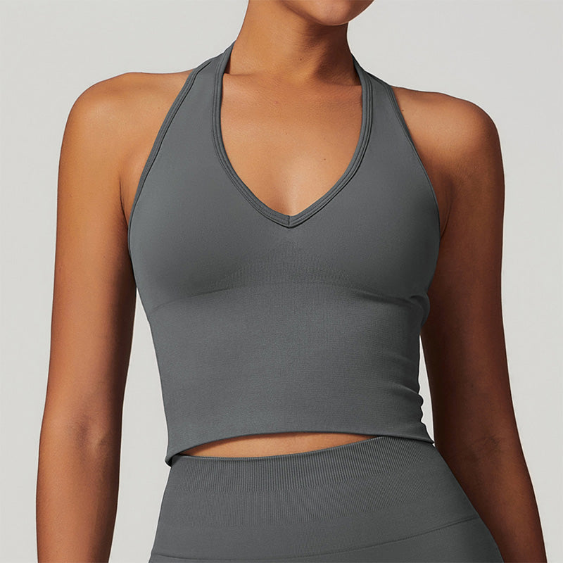 Breathable Halter Seamless Sports Bra