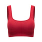 Solid wide straps, square neck sports bra