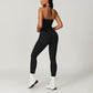 Quick-Dry U Neck Halter Sports Top+Leggings 2 Pieces Set