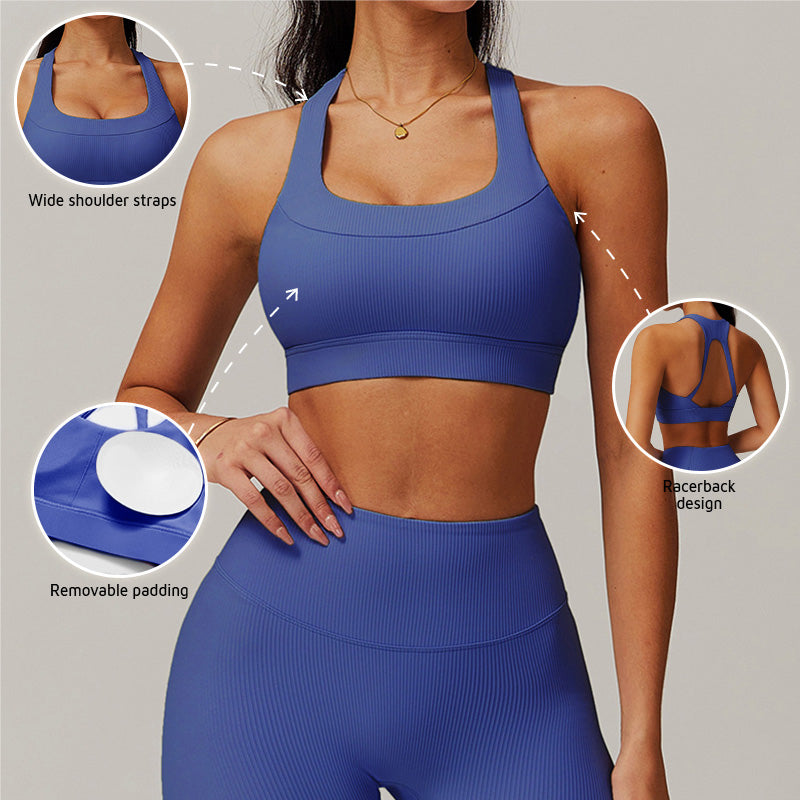 Quick-Dry Thread Racerback Fitness Bra