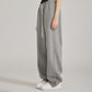 Solid color washed vintage casual pants