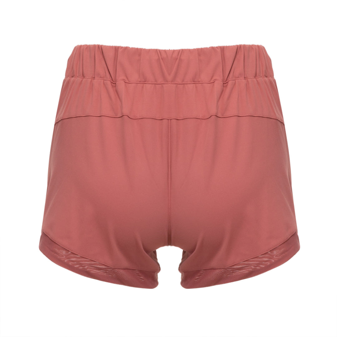 Lace-up solid colour shorts