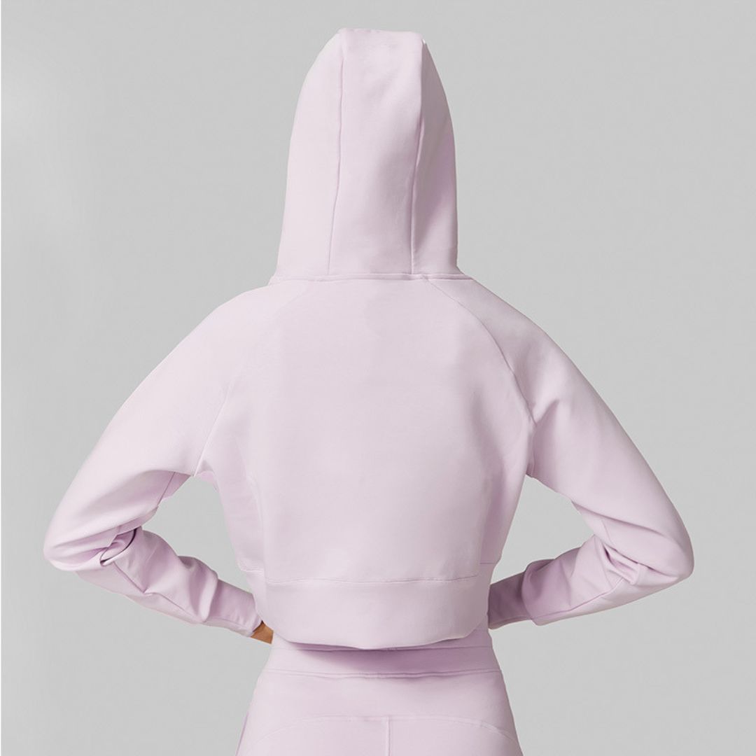 Solid color hooded sweatshirt set