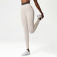 Solid color anti-curl high-waist yoga pants