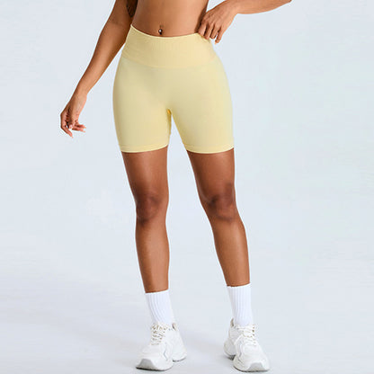 Outdoor Seamless Quick-Dry High Waist Sports Shorts