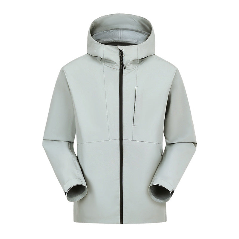 Couple Style Outdoor Hooded Zipper Front Jacket