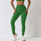 Solid color sports leggings