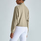 Stand collar long-sleeved sports jacket