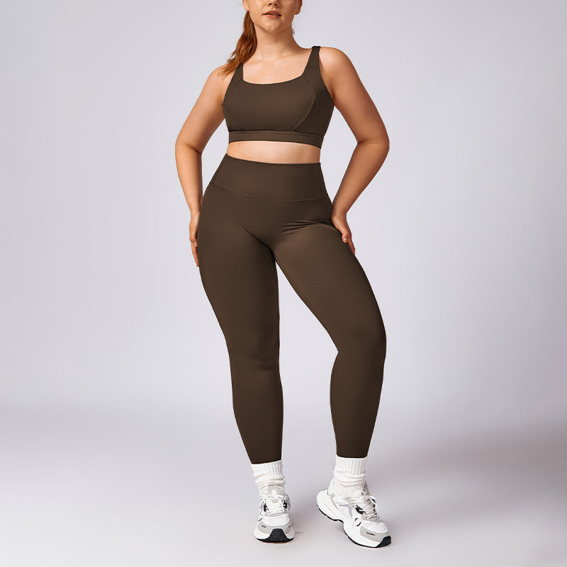 Plus Size Quick Dry Sports Bra + Legging 2-piece set