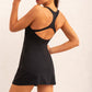 Backless high elastic chest pad tennis skirt dress