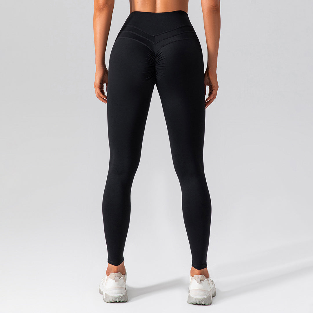 High waist skinny solid color leggings