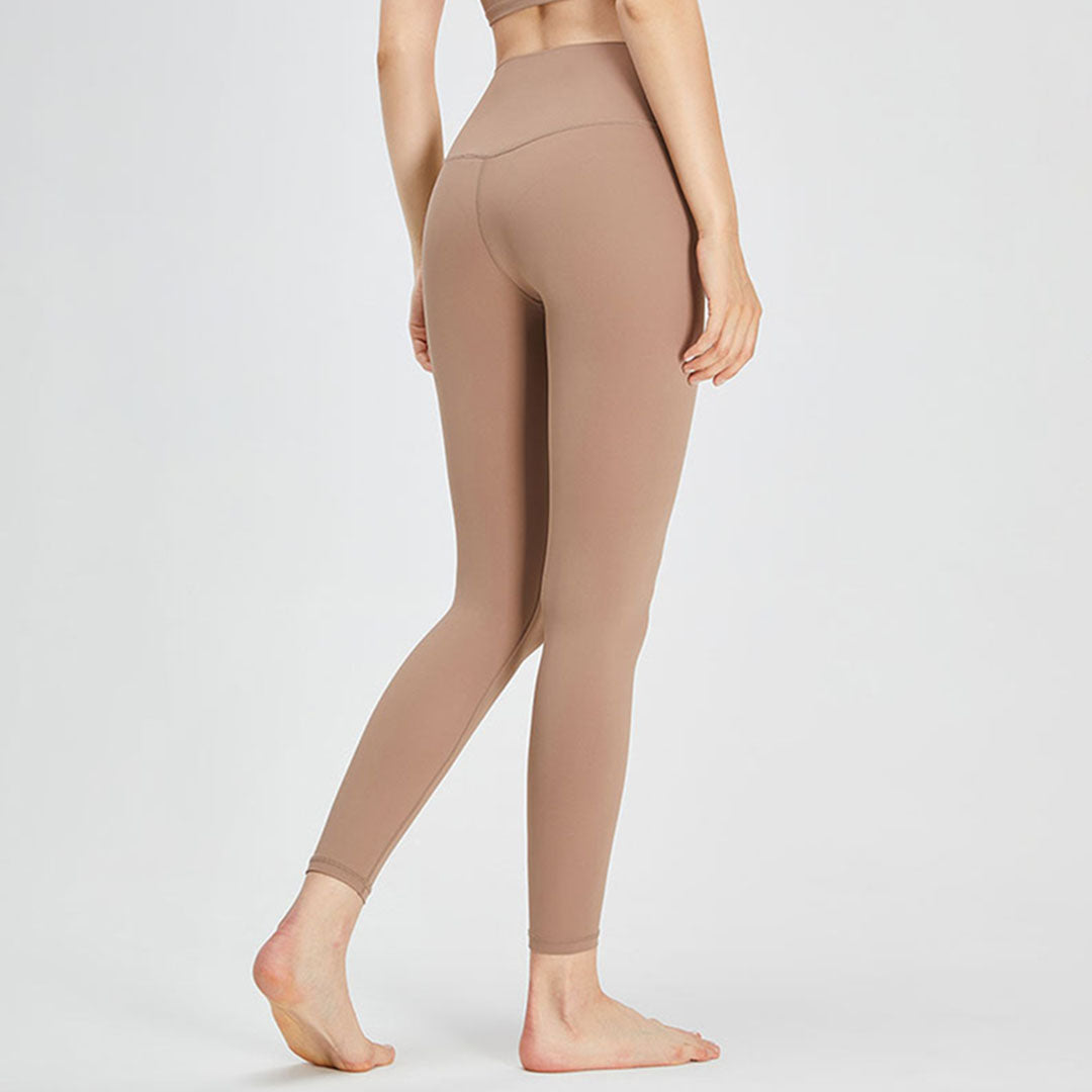 High-waisted solid color sports yoga Leggings