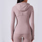 Long Sleeve Zipper Hooded Sport Jacket