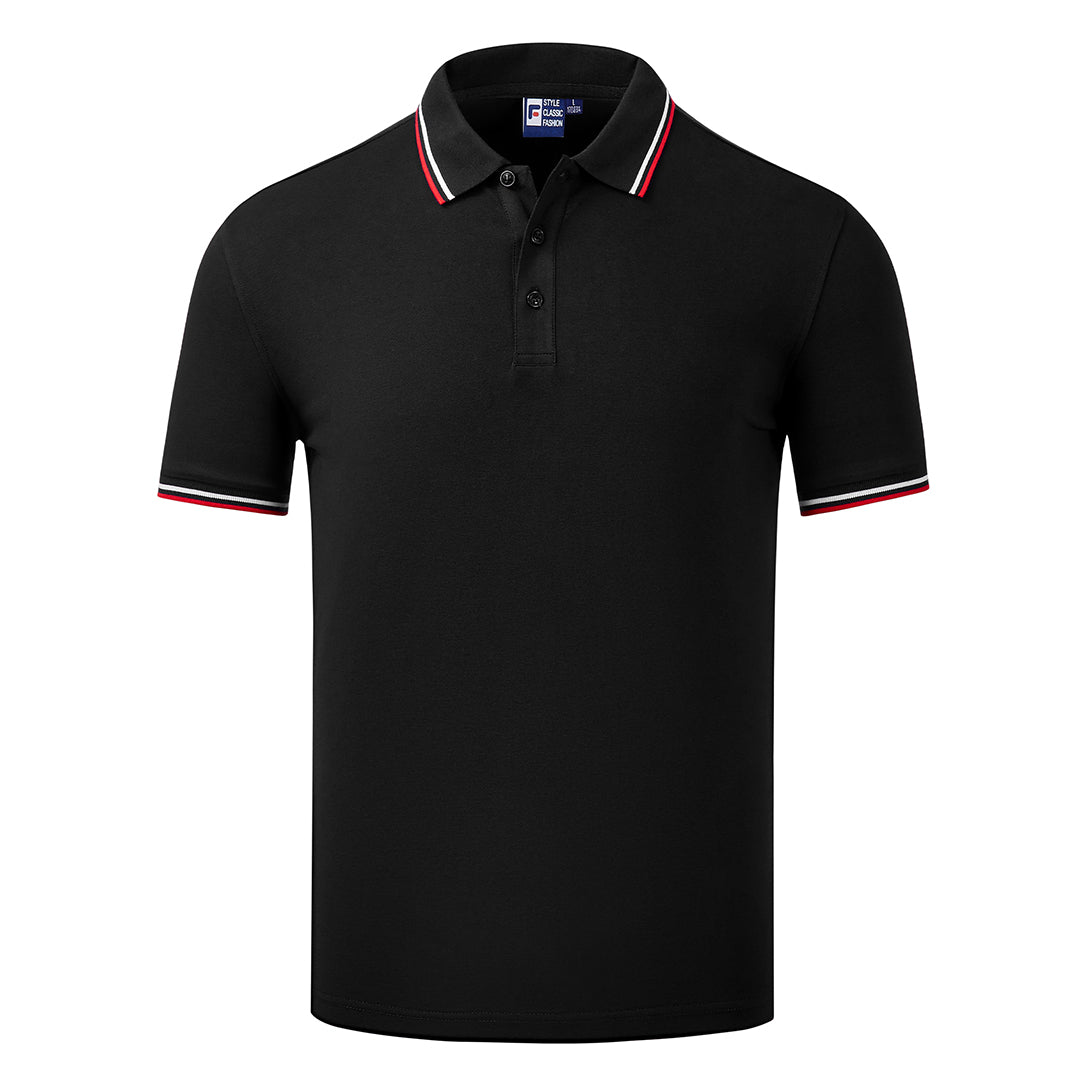 Men's cotton-trimmed polo shirt