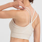 Thin shoulder straps double layer sports bra