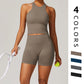 Seamless Racerback Sports Tank Top + Short Set